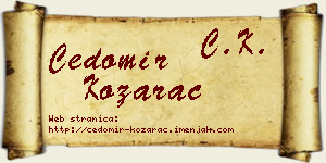 Čedomir Kozarac vizit kartica